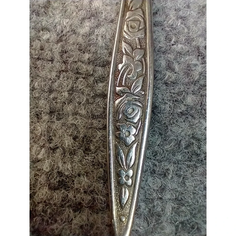 Ekco Eterna Santiago Tablespoon Stainless‎ Steel Floral Rose Pattern 6 Inch